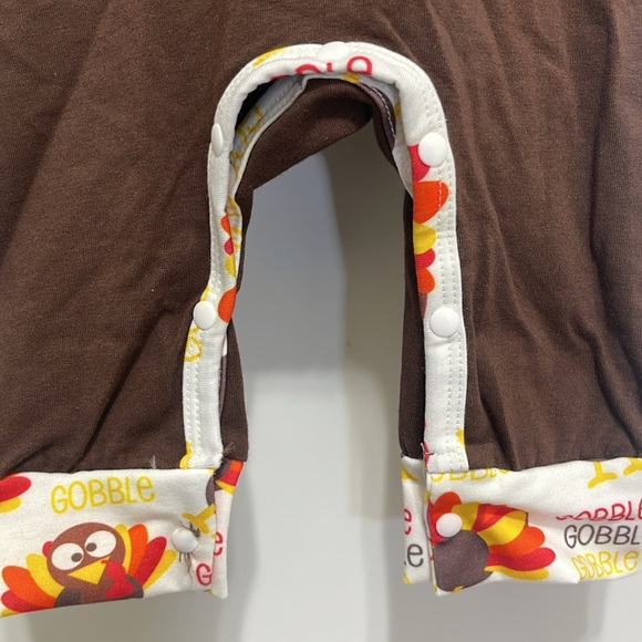 Infant My 1st Thanksgiving Hooded One Piece - Picture 4 of 7